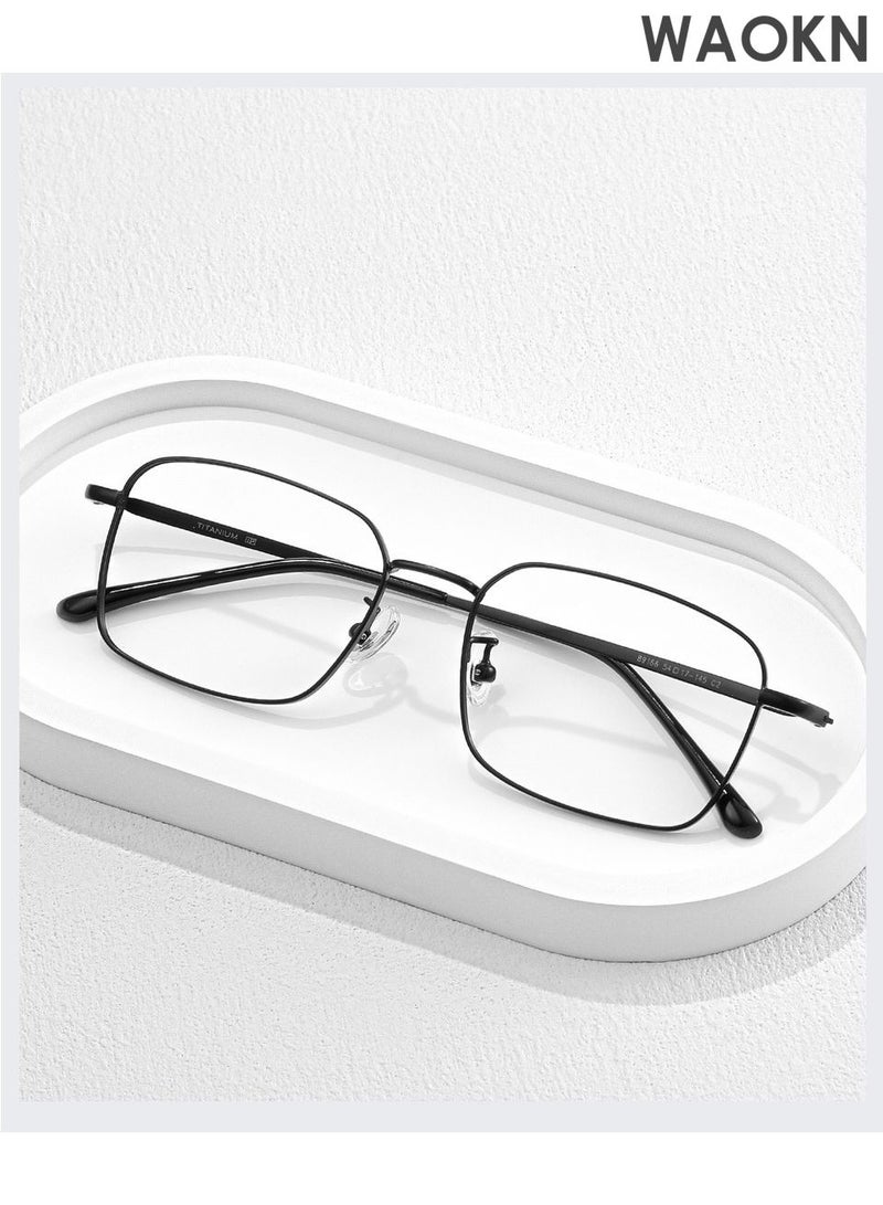 WAOKN Blue Light Blocking Glasses Blue Light Filter Computer Reading Gaming TV Phones Browline Eyeglasses Fashion Anti Glare/UV 400/Eye Strain Eyestrain Headache Eyewear for Men - Image 3