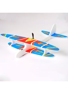 USB Charging Electric Hand Throwing Foam Aircraft Children's Assembled Biplane Glider Boys Outdoor Model Plays Source-Color:Wright Double Wing No. 1 (with Lights)-Specifications:Four Frames (color Remarks) Will Be Sent Randomly Without Remarks