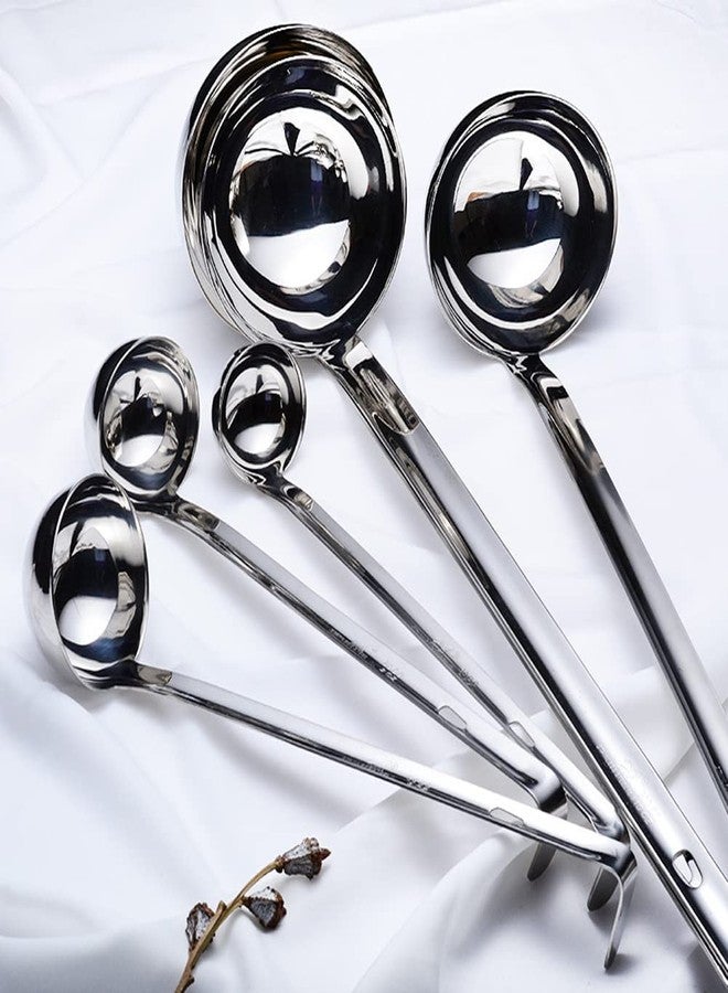 lasenersm 1 Piece Stainless Steel Soup Ladle 2 Ounce Ladle Handle Soup Ladle Stainless Steel Canning Ladle Oil Soup Spoon Serving Ladle Kitchen Accessories, Silver - Image 3