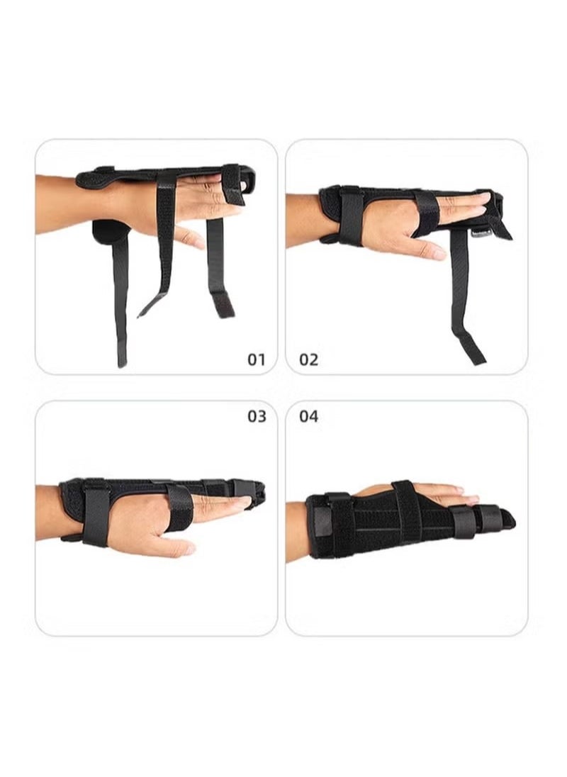 Finger Splint Brace Adjustable Finger Brace for Straightening Arthritis Sprains Pain Relief Metacarpal Splint for 4th or 5th Finger