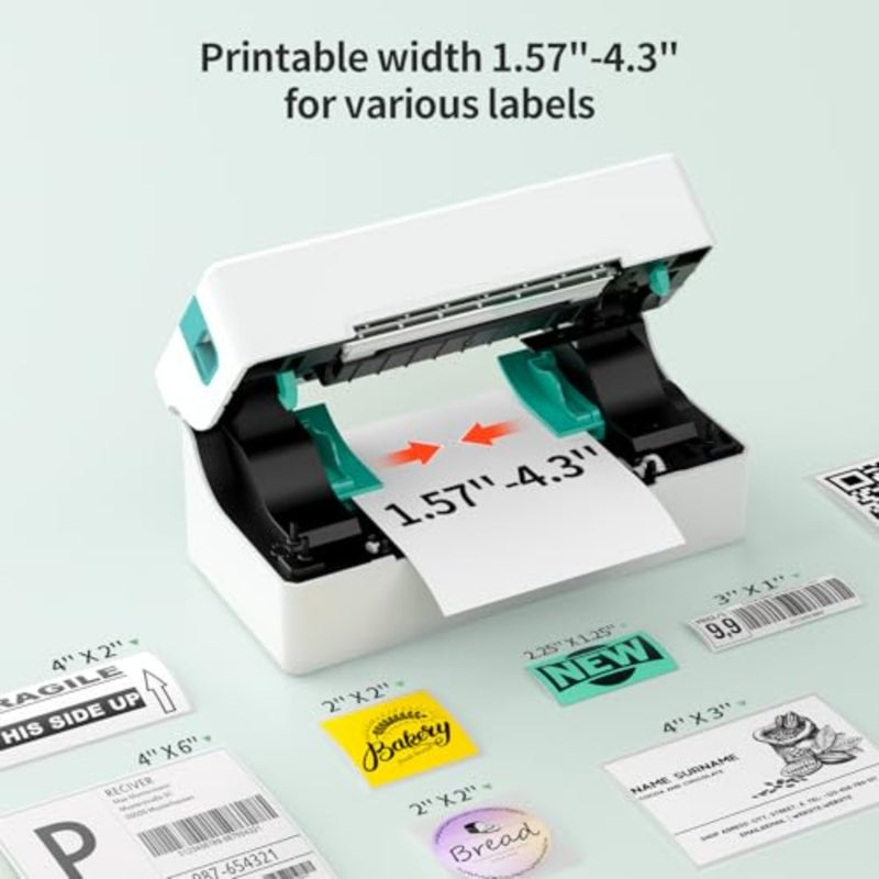 Thermal Shipping Label Printer, Bluetooth Wireless 4x6 Sticker Label Maker for Package, Compatible with Windows, Mac, Android and iPhone, Used for Small Business - Image 3
