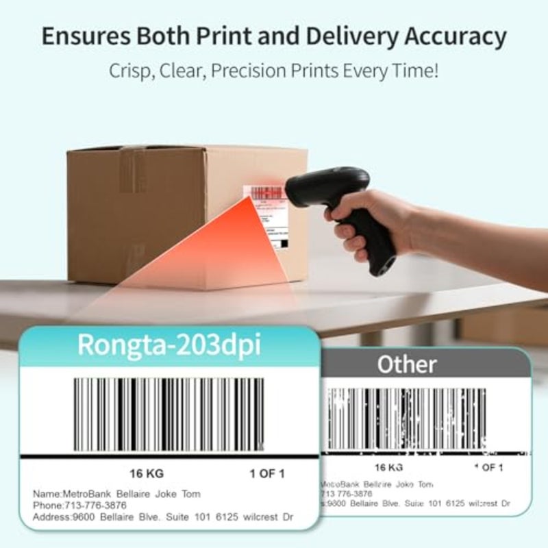 Thermal Shipping Label Printer, Bluetooth Wireless 4x6 Sticker Label Maker for Package, Compatible with Windows, Mac, Android and iPhone, Used for Small Business - Image 4