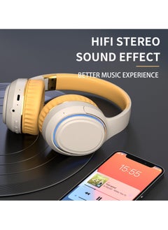 GNAFOTU Bluetooth Headphones with RGB Lights, HiFi Sound Noise Reduction Bluetooth Headphones With Ambient Light,Built-in Mic,Bluetooth 5.3 Lightweight Foldable Wireless＆Wired Headset for Phone PC  - Image 4