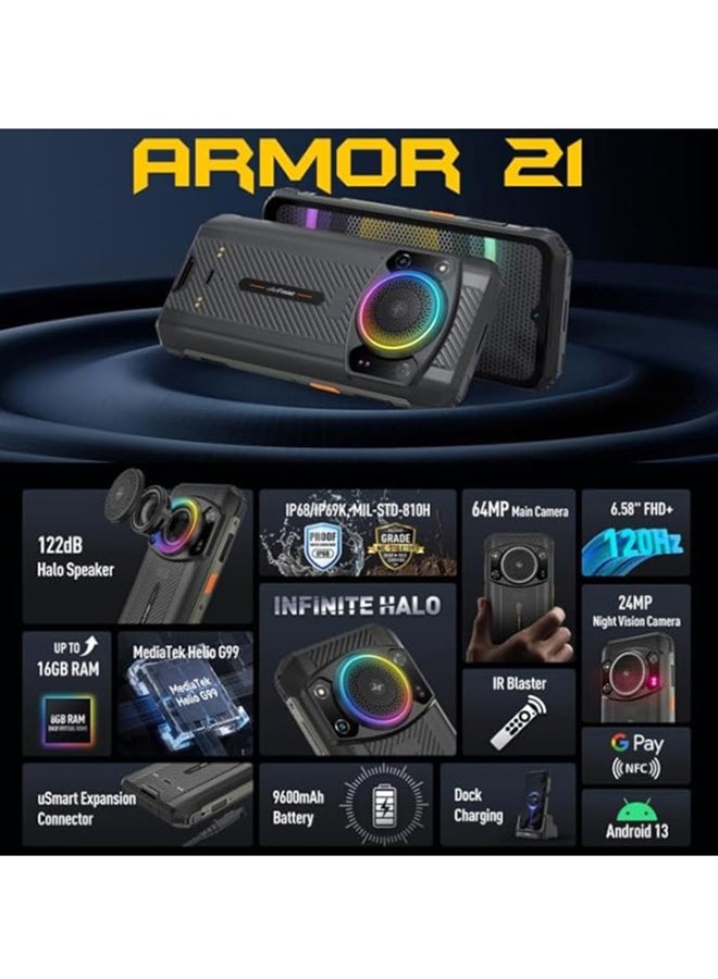 Ulefone Armor 21 Dual SIM Black 8GB RAM 256GB 4G - KSA Version - Image 3