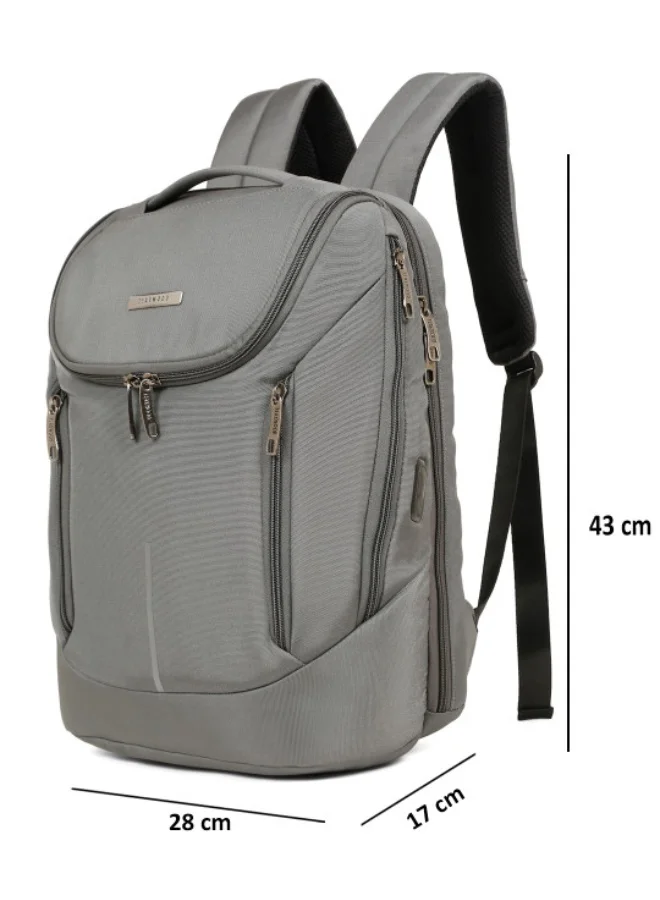 TEAKWOOD Grey Teakwood  Grey Men 16 " Laptop Backpacks with Reflective Strip Detail  | Best Price UAE