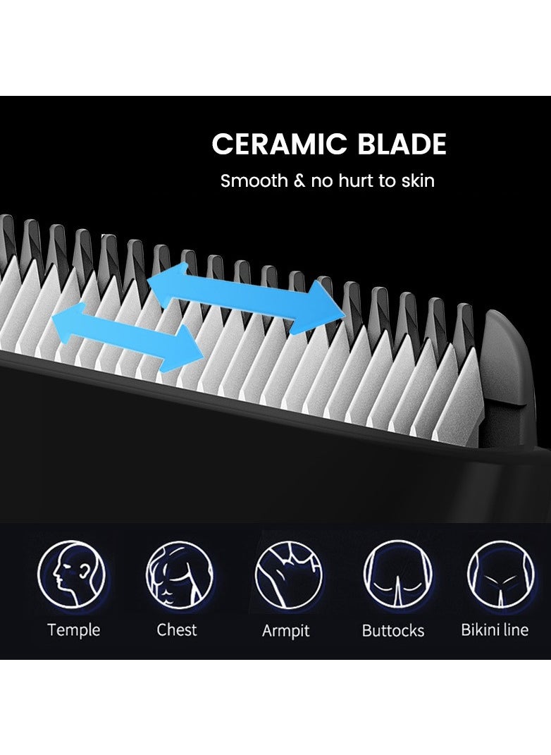 Generic - 200W Groin Trimmer for Men – Waterproof Electric Ball Trimmer, Skin-Safe Ceramic Blade, Rechargeable Body Hair Groomer for Pubic, Chest, Back & Beard - Image 1