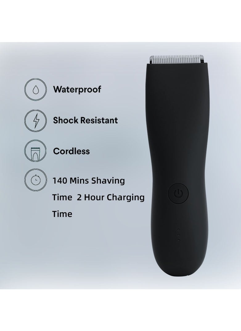 Generic - 200W Groin Trimmer for Men – Waterproof Electric Ball Trimmer, Skin-Safe Ceramic Blade, Rechargeable Body Hair Groomer for Pubic, Chest, Back & Beard - Image 1