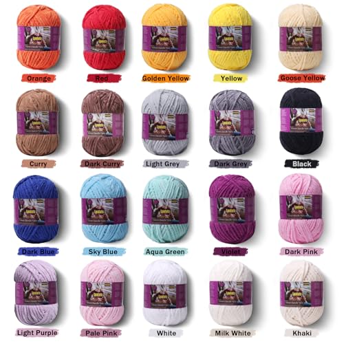 Lpalats Baby Blanket Yarn for Crocheting - 1 Pack of 200g/7oz Chunky Chenille Yarn for Knitting Blankets Amigurumi - #6 Super Bulky - 174 Yards Soft Thick Plush Yarns (1, Red) - Image 4