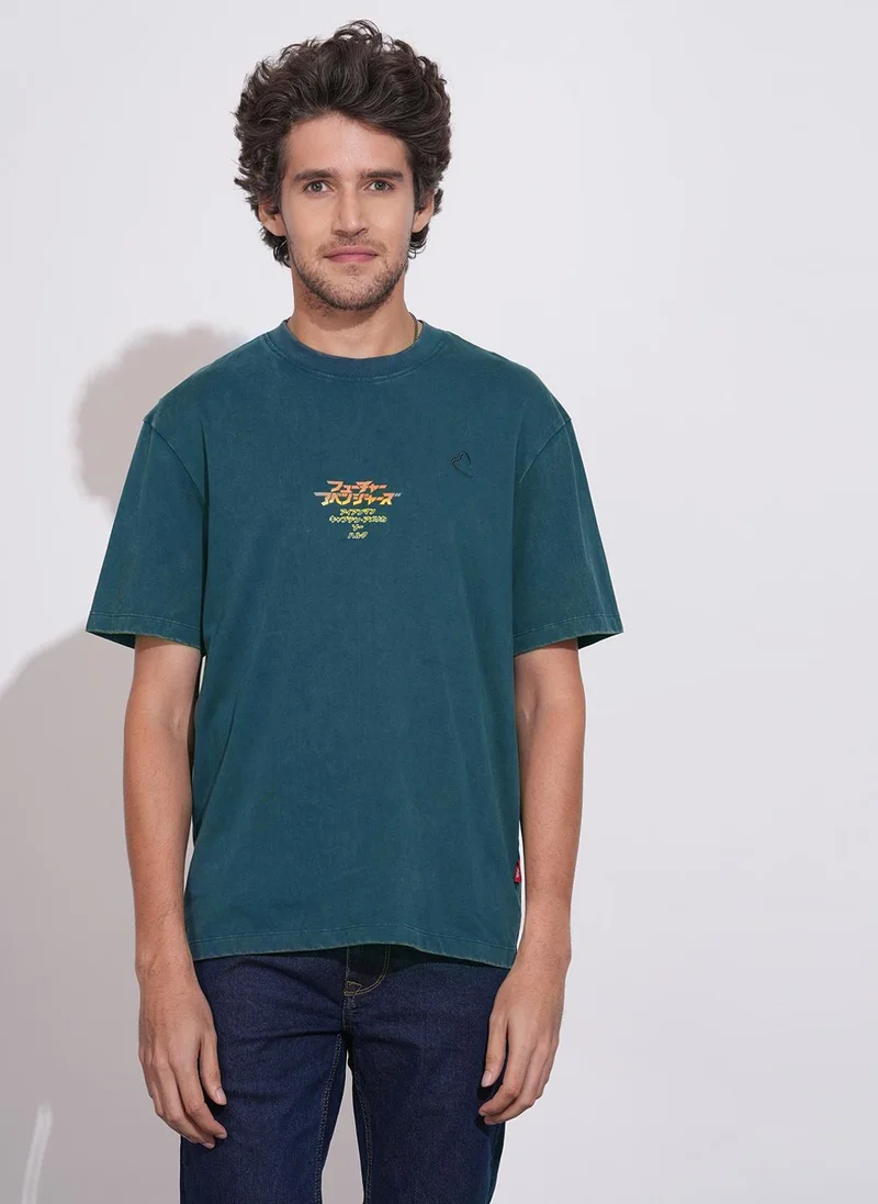 بيينغ هيومان Men Printed Pure Cotton T-shirt
