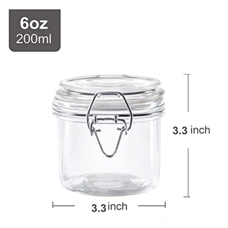 Glass Storage Jars with Airtight Clip Lid, Nut storage tank sealed fresh-keeping tank, Glass airtight jar for Blueberry Cherry Food Sauce-200ml of 12 pcs - Image 2