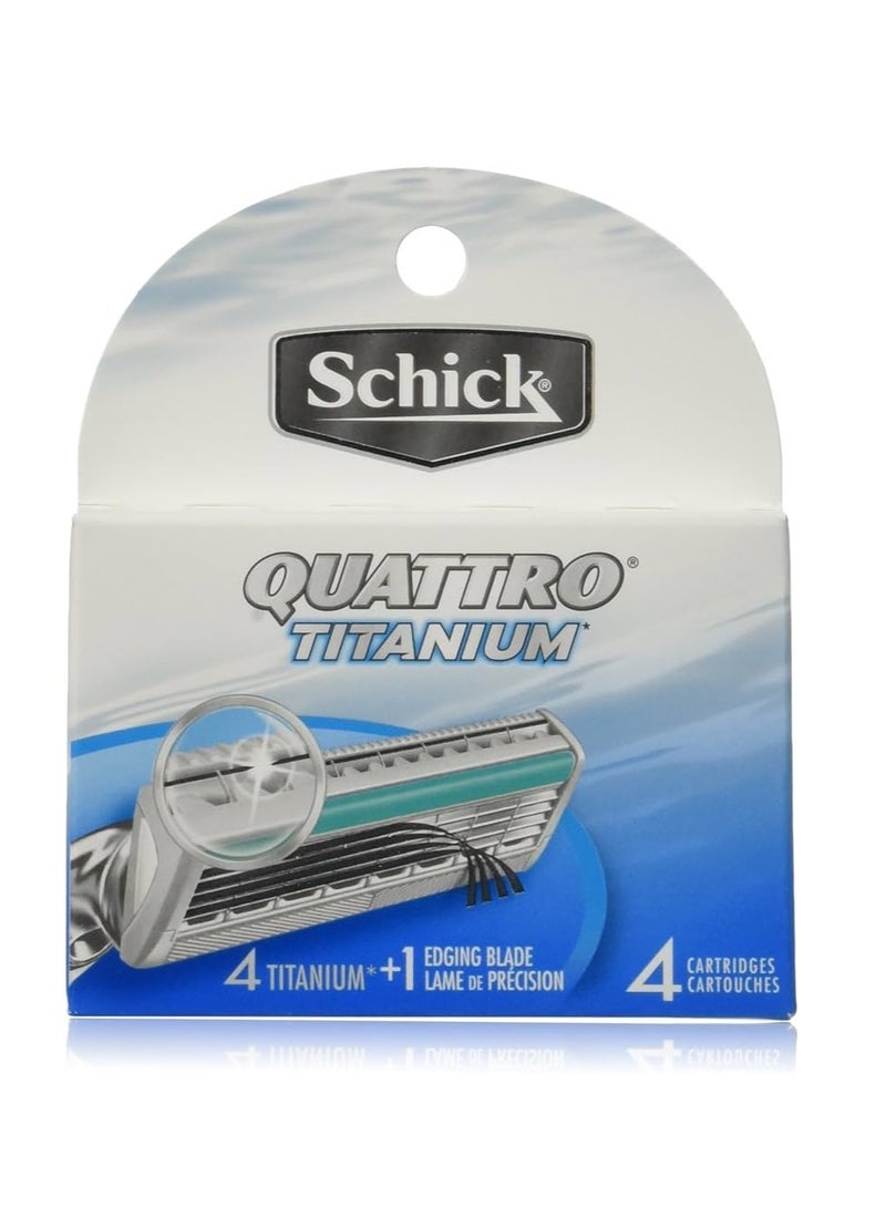 Quattro Titanium Coated Blades 4cartridges