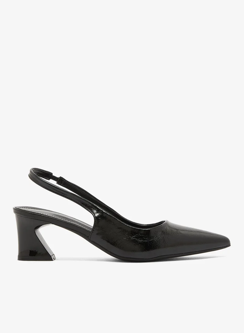 ELLA Classic Mid Block Heel Sling Back Pumps
