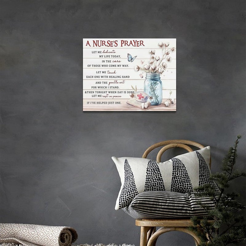 Fuzawet Nurse's Prayer Canvas Wall Art - Image 2