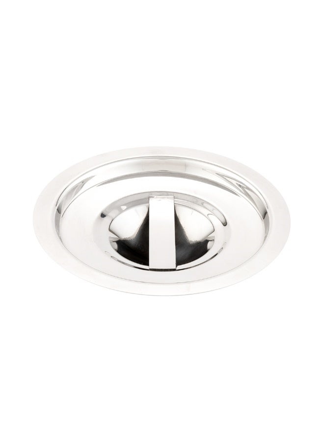 Restaurantware LID ONLY: Met Lux Lid For 2 Quart Bain Marie, 1 Stainless Steel Lid For Bain Marie Pot - Built-In Handle, Pot Sold Separately  - Image 1