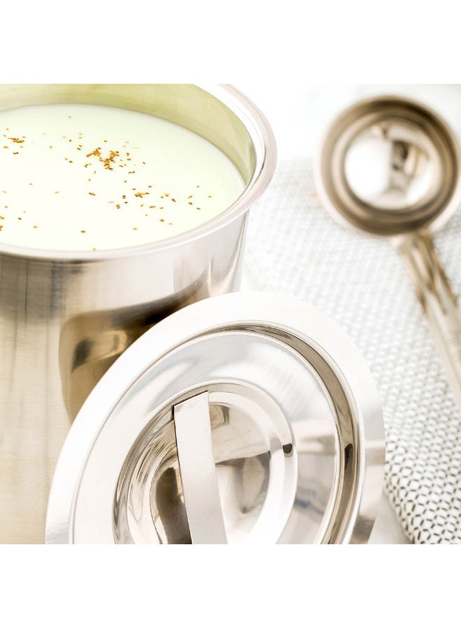 Restaurantware LID ONLY: Met Lux Lid For 2 Quart Bain Marie, 1 Stainless Steel Lid For Bain Marie Pot - Built-In Handle, Pot Sold Separately  - Image 3