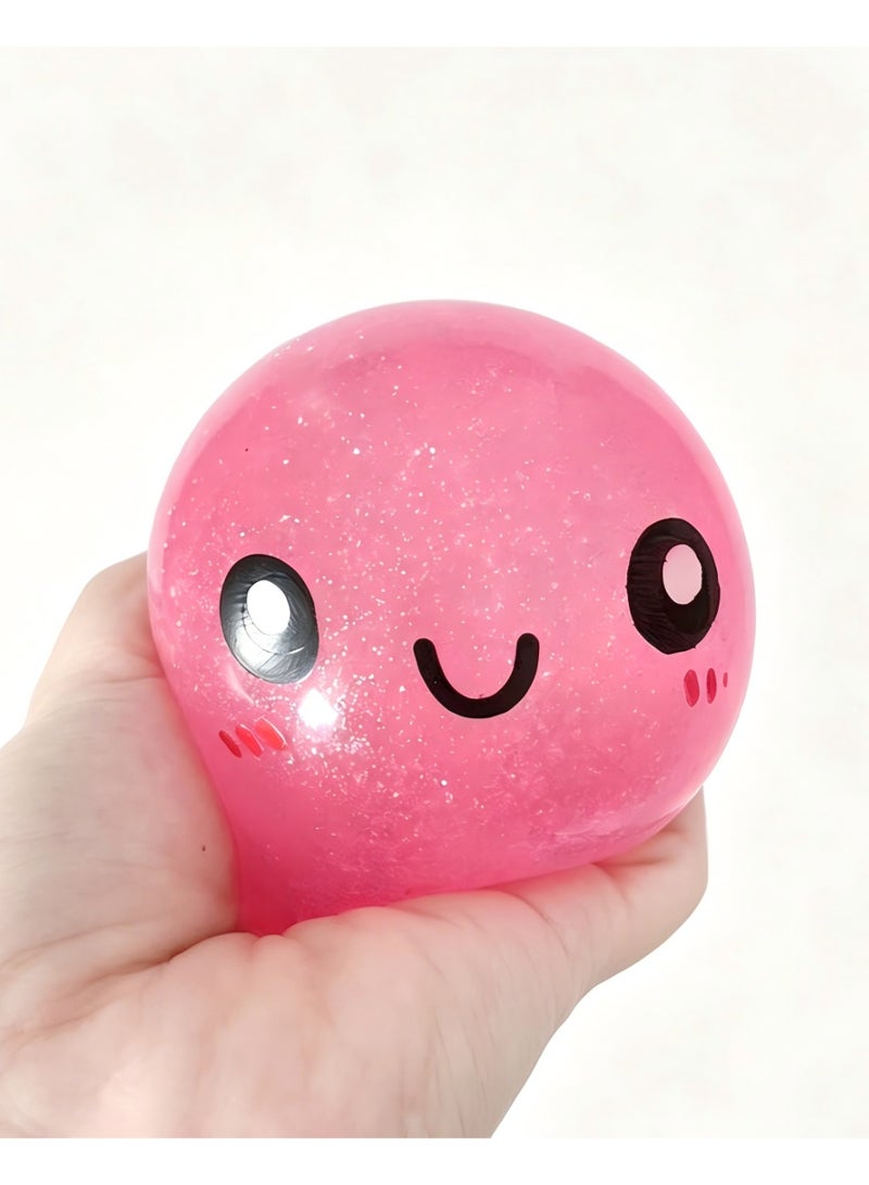 Gigglejoy Dumpling Squishy,Glitter Dumpling Squishy,Glitter Dumpling Mystery Box,Crazy Fun Squishiest Bun Dumplings with Steamer Box,Soft Squeeze Decompression Dough Squishy Dumpling,Stress & Anxiety Relief Toys for Adults and Kids（Pink） - Image 3
