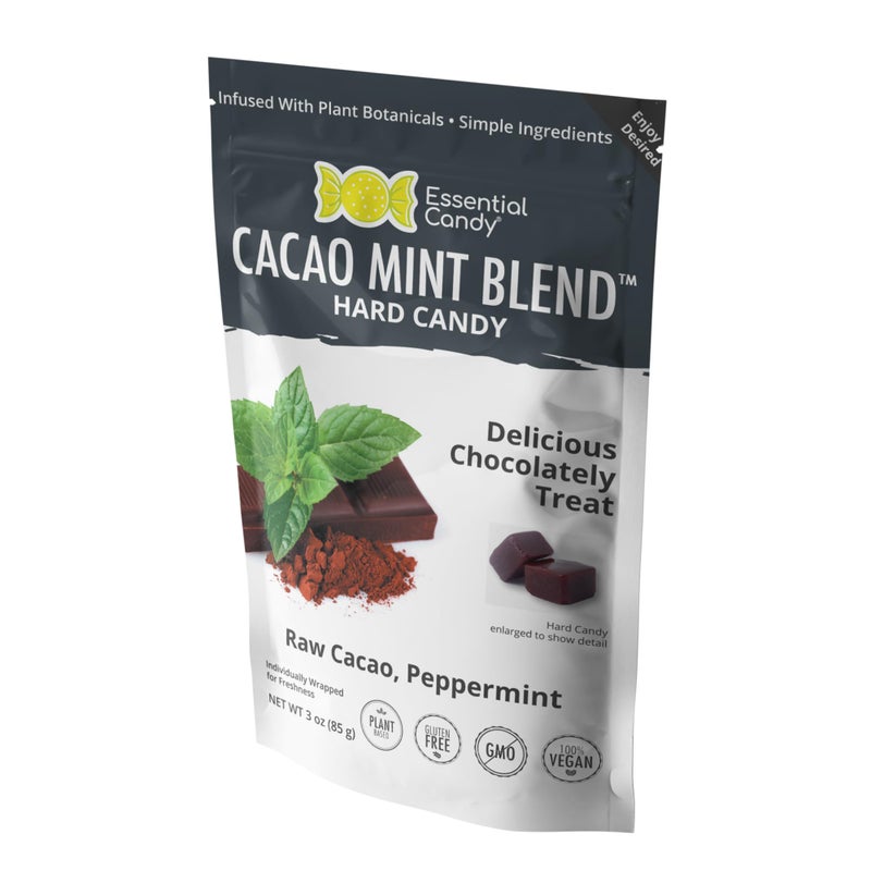 Cacao Mint Hard Candy | Chocolate Peppermint with Superfood Cacao | After Dinner Mint, Christmas Candy | Gluten-Free, Non-GMO, Vegan - 24 Count (Pack of 1) - Image 2