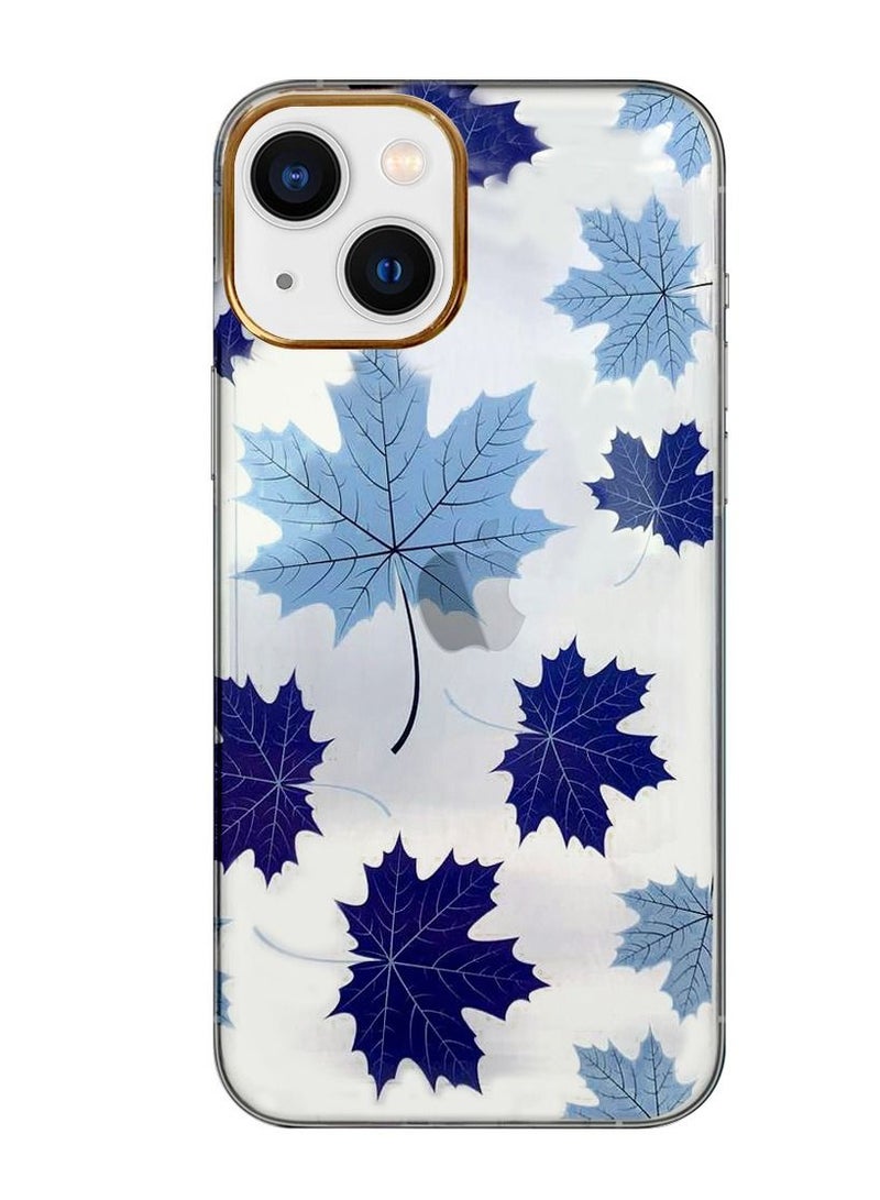 JOWAY iPhone 13 Floral Clear Case Ultra Slim Shockproof Flower Print Transparent Cover Design 4 - Image 1