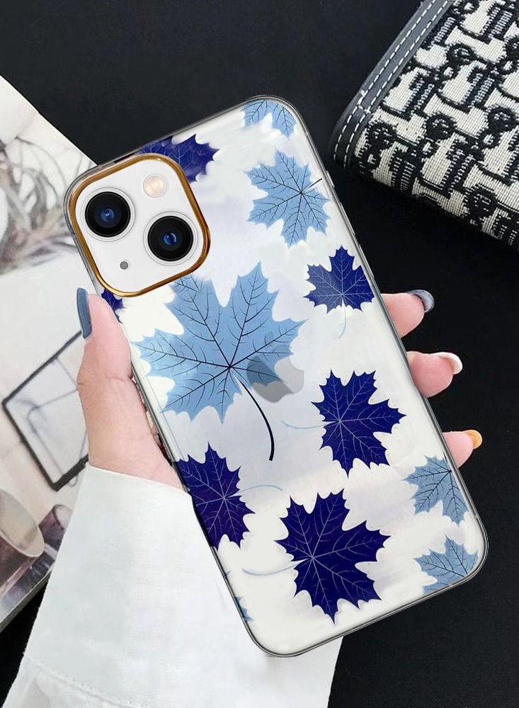 JOWAY iPhone 13 Floral Clear Case Ultra Slim Shockproof Flower Print Transparent Cover Design 4 - Image 3