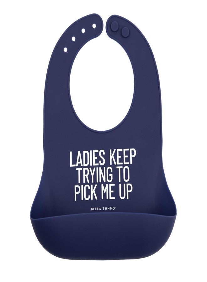 Bella Tunno Baby Bib for Eating, Waterproof Silicone Bib with Large Food Catcher, Adjustable Fit for Babies 4-12 months & Toddlers 1-3 Years, Boys & Girls, Pick Me Up - Image 1