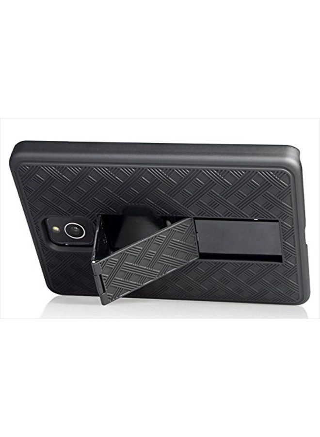 Nakedcellphone جراب لهاتف AT&T BlackBerry Passport، جراب أسود رفيع من Nakedcellphone مع حامل لهاتف AT&T BlackBerry Passport (SQW100-3) - Image 3