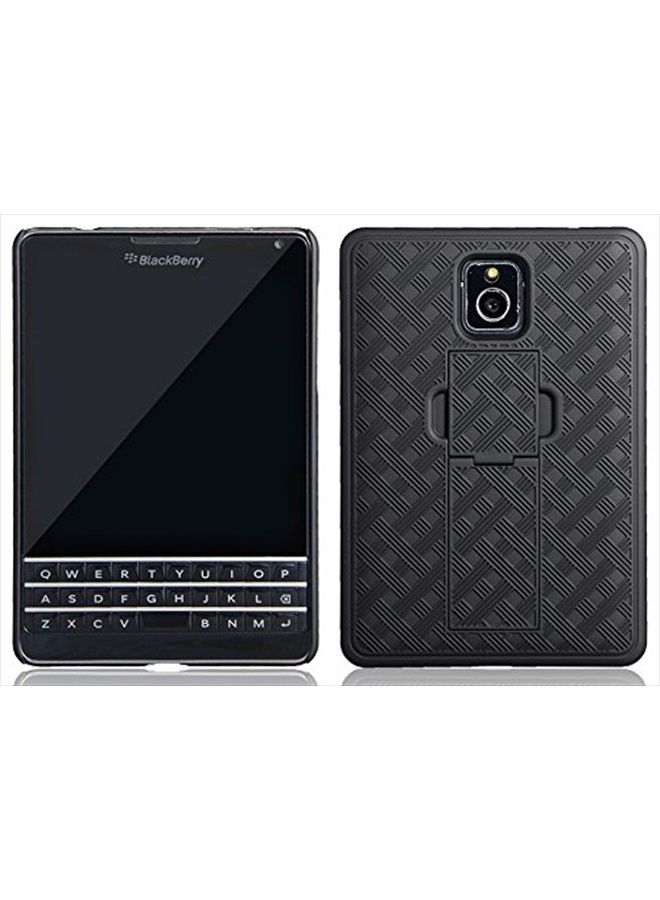 Nakedcellphone جراب لهاتف AT&T BlackBerry Passport، جراب أسود رفيع من Nakedcellphone مع حامل لهاتف AT&T BlackBerry Passport (SQW100-3) - Image 2