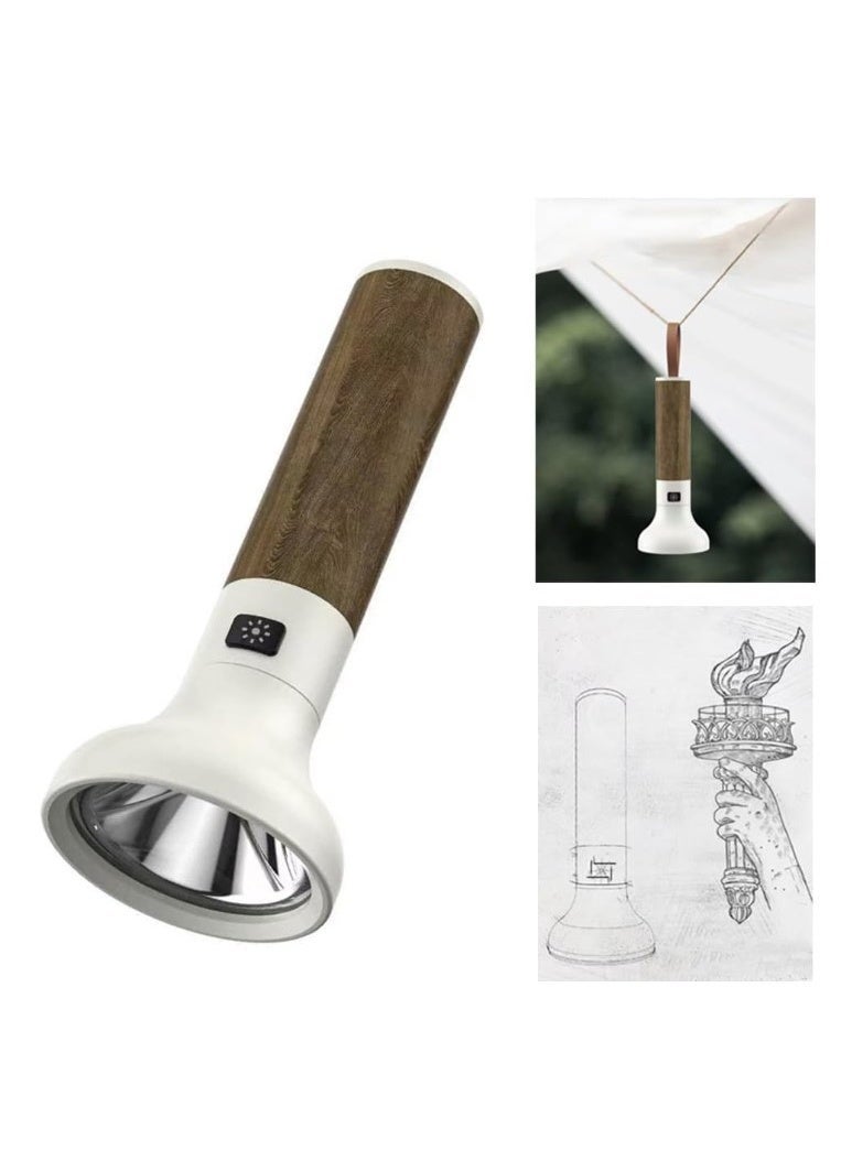 LED Rechargeable Flashlight, New Retro Light  Outdoor Lighting, 500-600 Lumens 4000mAh Battery Type-C Charger - Image 1