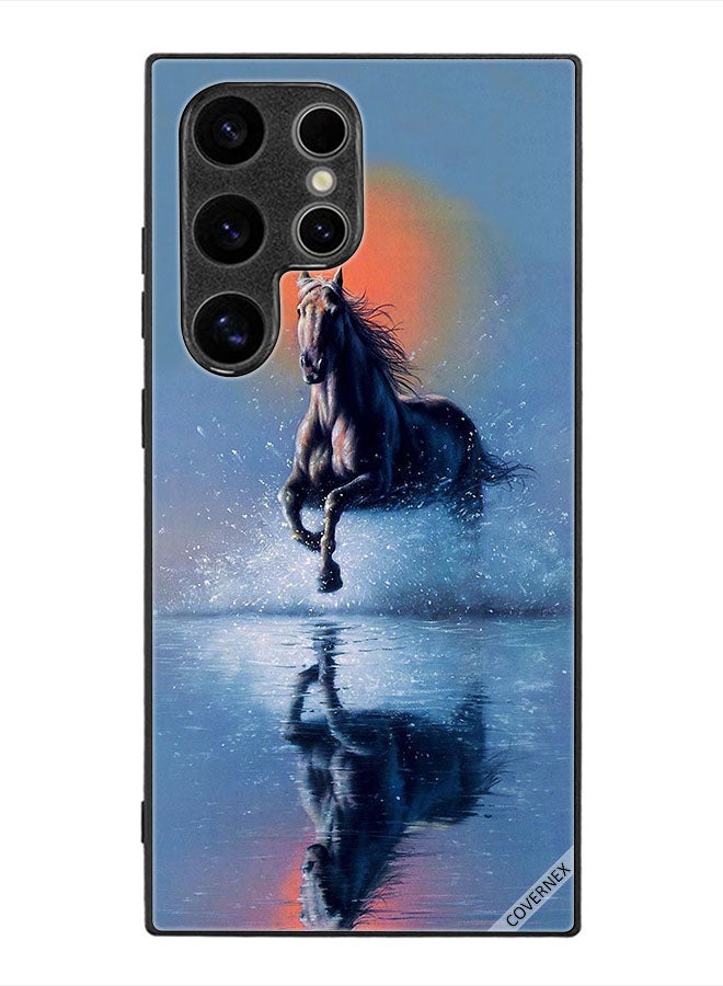 Covernex Protective Case Cover For Samsung Galaxy S24 Ultra Horse Running In Water Art - Image 1