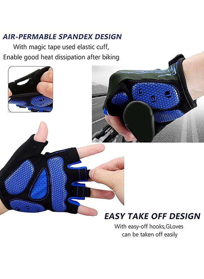 UNUNS Motorcycle Gloves,Half Finger Outdoor Sports Gloves,5MM Liquid Gel Padded,Anti Slip Bicycle Gloves For Men Women,Shock Absorbing Breathable Gloves For Cycling Camping Hiking Training Skating  - Image 5