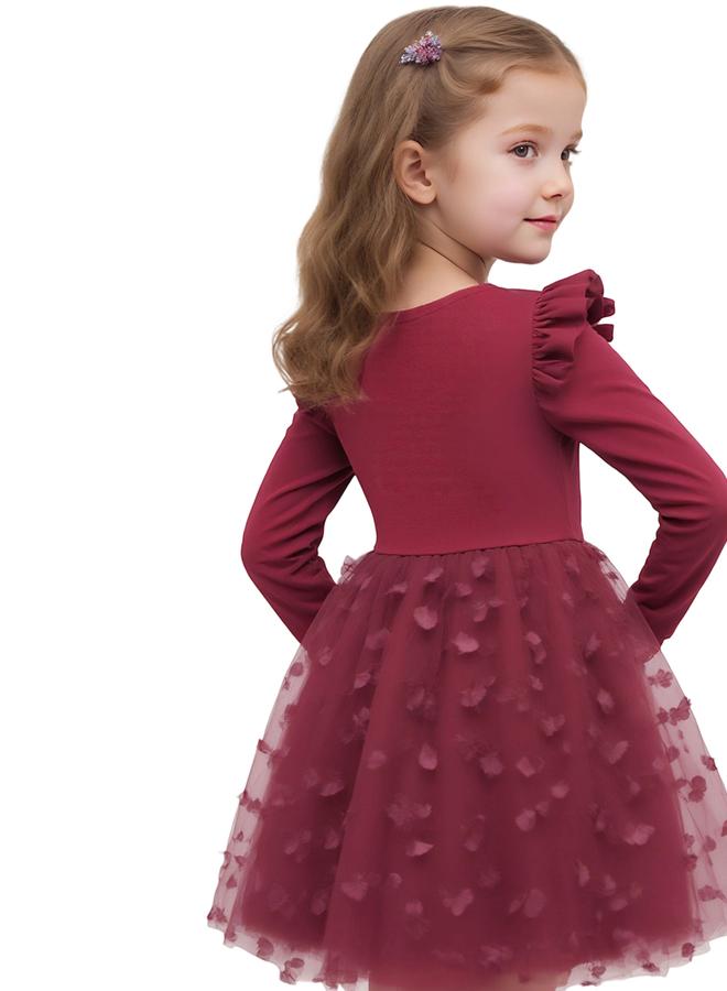 Take Two Bow Detail Ruffled Mesh Hem Dress - Image 2