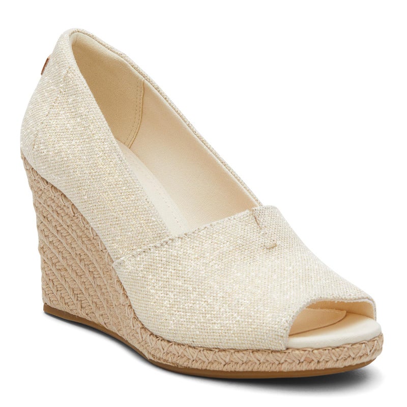 TOMS Women's Michelle Wedge Sandal, Dark Natural, 7 - Image 1