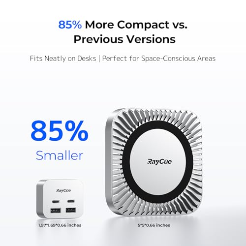 RayCue MiniPack Expansion Dock for Mac mini M4 | 6-Port USB-C Hub with Dual 10Gbps Adapters, 2 * 10G USB-C/ 2 * 10G USB-A/SD TF 3.0 Card Reader | High-Speed Data Transfer & Multi-Device Connectivity - Image 3
