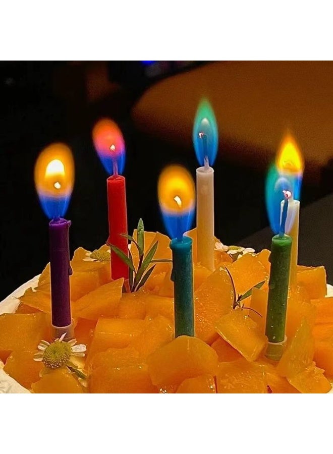 وينر شموع كعكة عيد ميلاد سعيد، حاملات شموع ملونة ممتعة لعيد الميلاد، لكعكات عيد الميلاد لجعلها احتفالًا سحريًا (ملون، 6) - Image 2