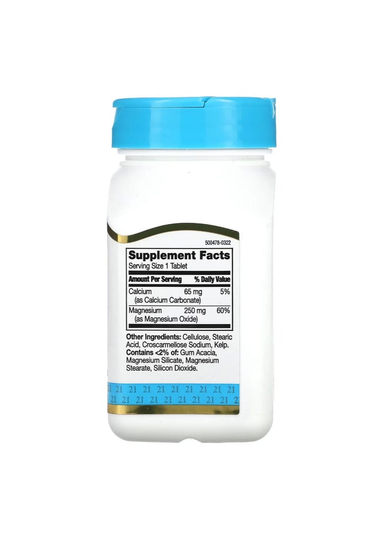 21st Century Magnesium 250 mg 110 Tablets - Image 2
