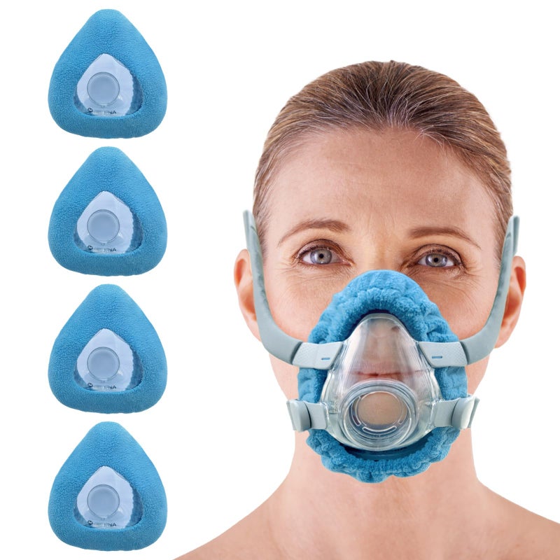 NATAKU 4-Pack Medium CPAP' Mask Liners Compatible with F20 Full Face Masks Cushion, Reusable Comfort Cushion Covers, Absorb Facial Oils and Moisture to Improve Mask Wear Experience - Image 1