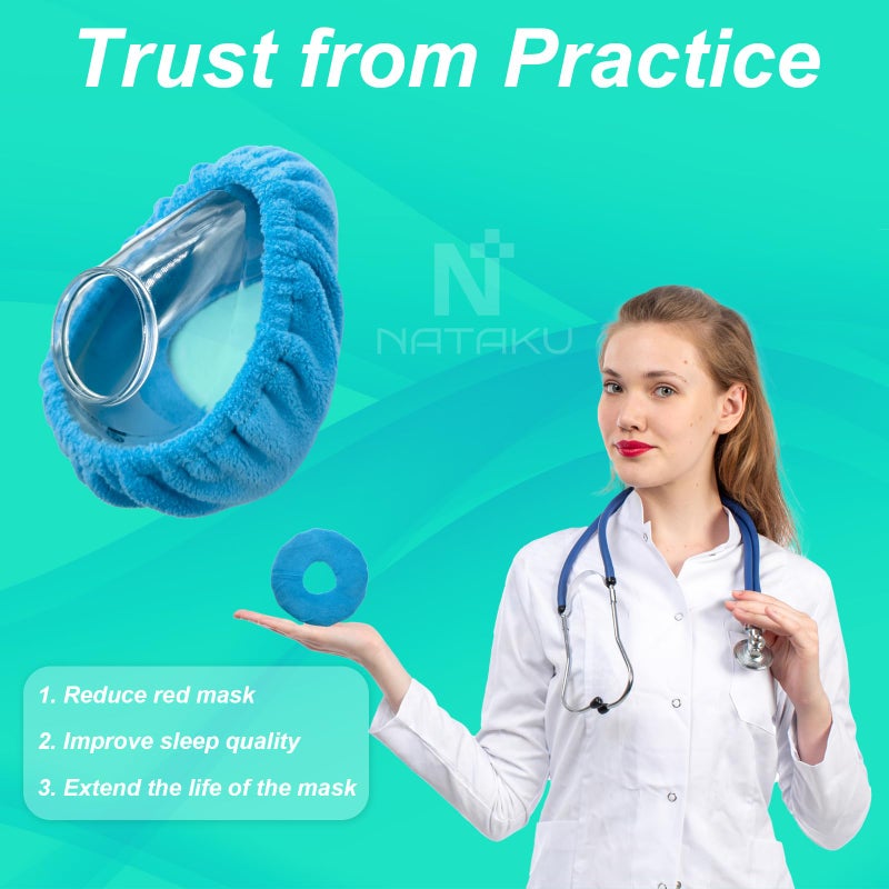 NATAKU 4-Pack Medium CPAP' Mask Liners Compatible with F20 Full Face Masks Cushion, Reusable Comfort Cushion Covers, Absorb Facial Oils and Moisture to Improve Mask Wear Experience - Image 5