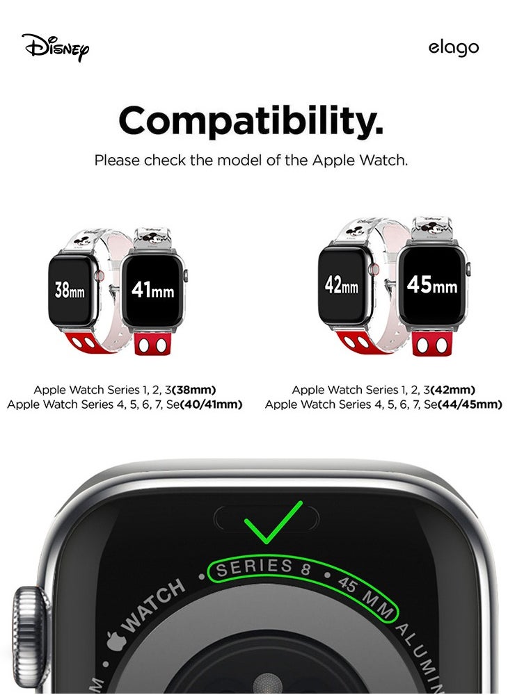 Elago - Mickey Mouse Face Band for Apple Watch Band Series SE2/6/SE/5/4 (44mm) and Series 3/2/1 (42mm) - Mickey Mouse Face - Image 1