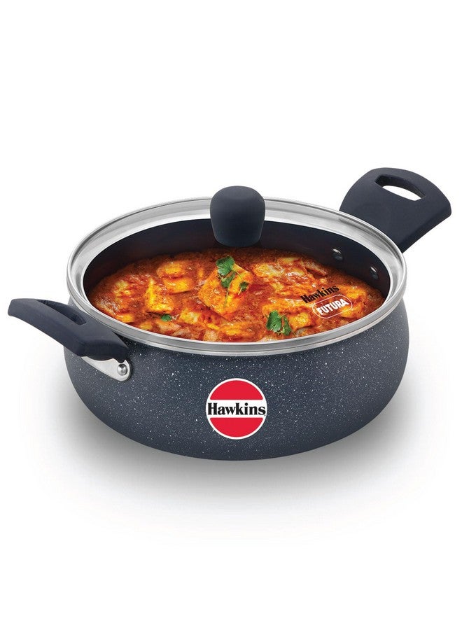 Hawkins Ceramic Nonstick Handi with Glass Lid, 3 Litre, Induction Biryani Pot, Granite Casserole (ICH30G) - Image 1
