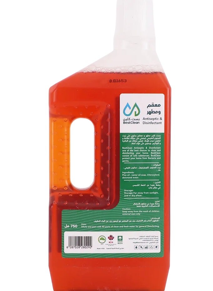 Best Clean Antibacterial Sanitizer and Disinfectant 750ml - Image 3