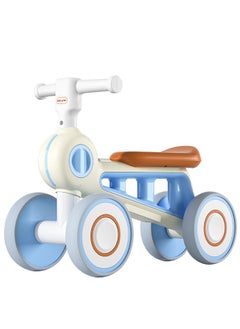MIXDE Baby Balance Bike with Music and Light, Kids Walking Bicycle, Toddler Walker Riding Car With 4 Silence Wheels, Steel Solid Frame and Comfortable Seat 