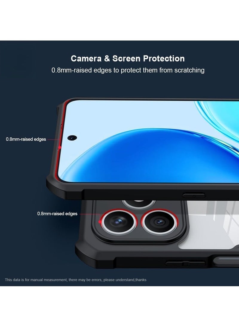 general Transparent case compatible with the Honor X8d, featuring a transparent camera cover and TPU corner airbag protection for shock-resistant protection of the Honor X8d - Image 3