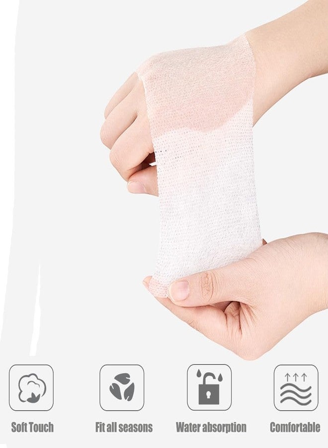 Elandy 200PCS Makeup Wet Cotton Pads for Face Stretchable Wet Compress Cosmetic Cotton Pads with Hole Tear Mask Paper Towel Makeup Remover Cotton Sheets Moisturizing Facial Makeup Pads - Image 2