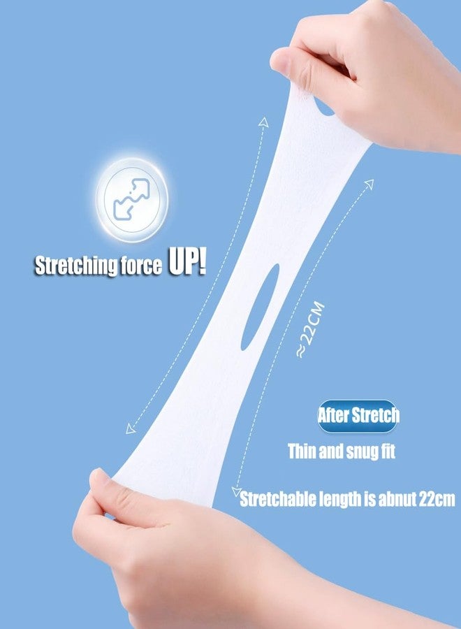 Elandy 200PCS Makeup Wet Cotton Pads for Face Stretchable Wet Compress Cosmetic Cotton Pads with Hole Tear Mask Paper Towel Makeup Remover Cotton Sheets Moisturizing Facial Makeup Pads - Image 4