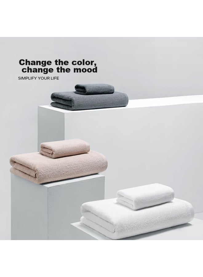MUJI منشفة استحمام موجي، قطن شينجيانغ، صديقة للبشرة، 100% قطن نقي، ماصة، منخفضة التساقط، سريعة الجفاف، منشفة استحمام كبيرة من الفئة A للنساء، وردي مدخن - Image 2