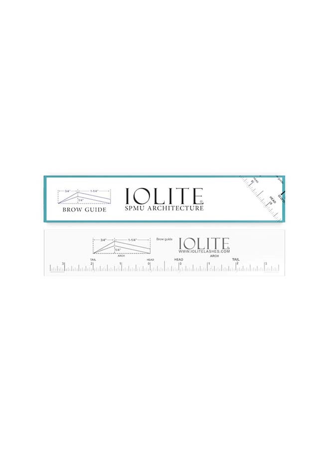 IOLITE 20 قطعة من مسطرة الحواجب القابلة للاستخدام لمرة واحدة أداة قياس الوشم للحواجب ميكروبليدنج، IBR - 20 قطعة