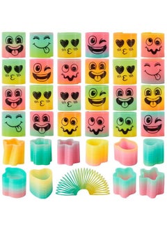 JOYIN 60 Pcs Spring Rainbow Party Favor Mini Plastic Coil Spring Toy Fidget Stress Coil Mini Springs Bulk Toys For Carnival Prize Birthday Goodie Bag Stuffers  - Image 2