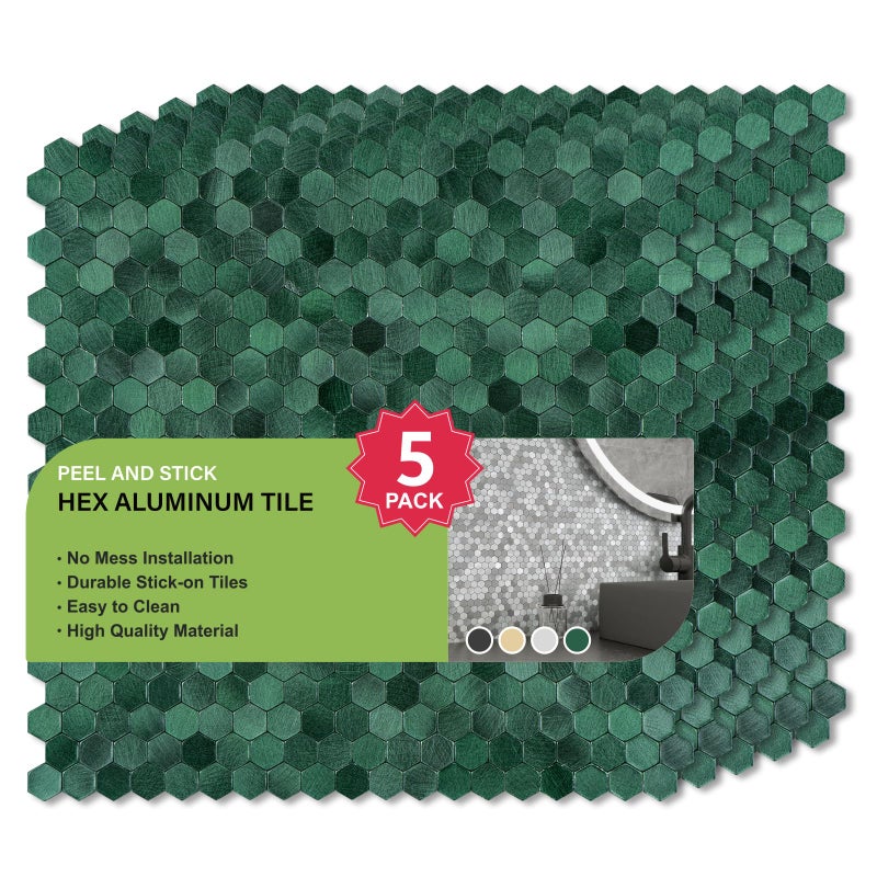 SELECT LIGHTING Select Metal Hexagon Peel and Stick Tiles w/10 Edges - Image 4