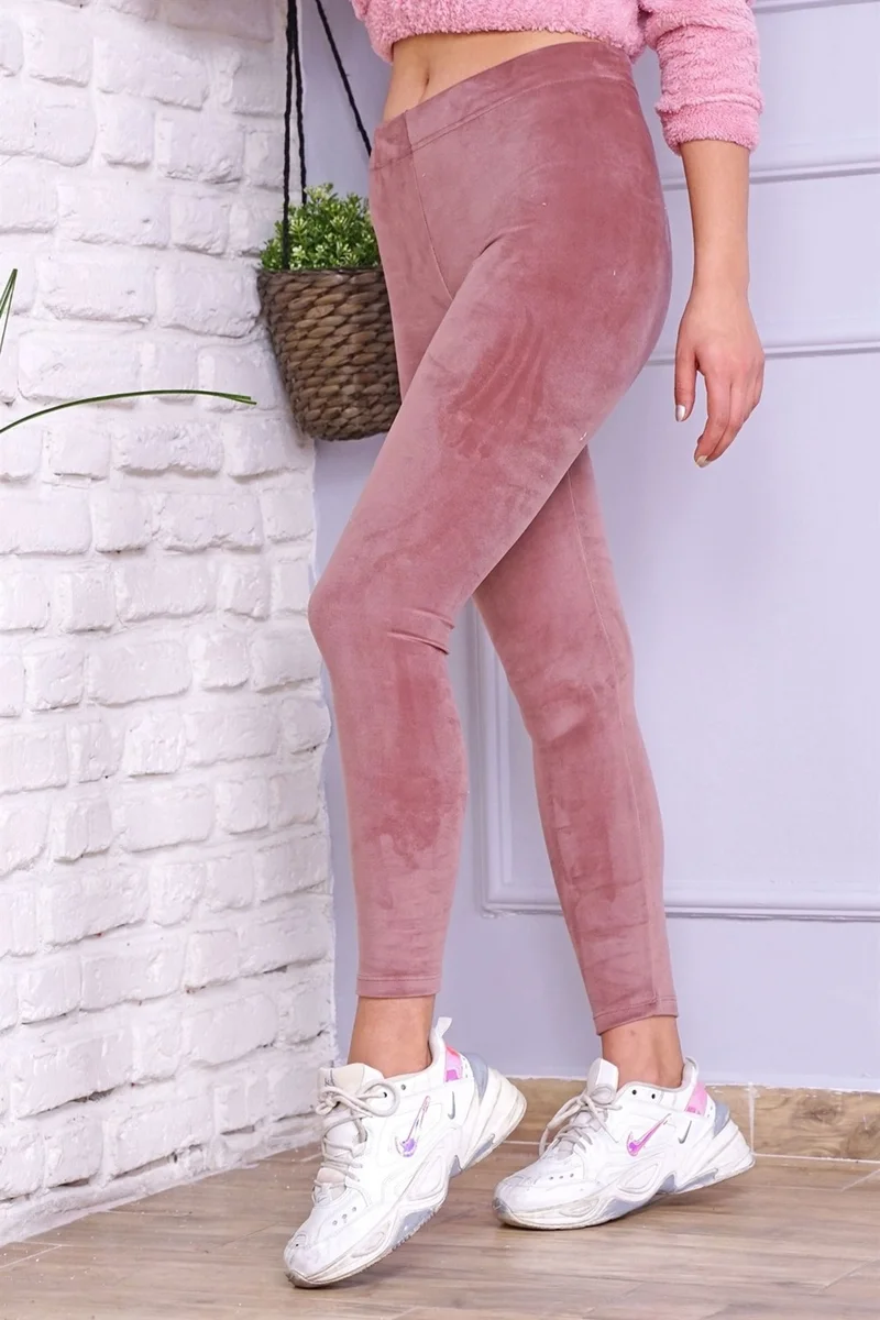 بيليفانتي كولكشن Winter Velvet Lycra Tights Powder