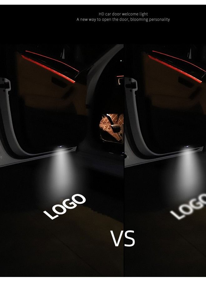 DUNISO 2 pieces Audi Logo Car Door Welcome Light Led Projector Ghost Shadow Light - Image 3