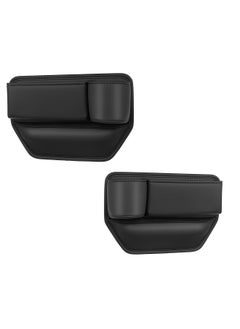 REOCLE 2 Pack Car Seat Gap Filler Organizer Automotive Front Seat Storage with Cup Holder Auto Console Side Extra Storage Boxes Seat Side Storage Passenger Side & Driver Side  - Image 2